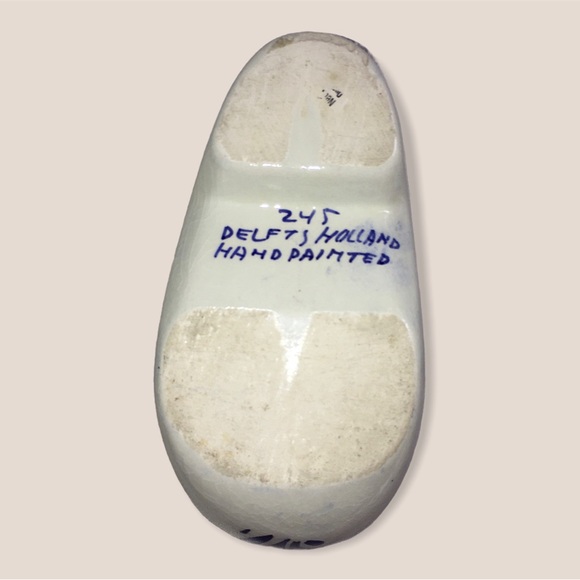 Vintage 245 Delfts Blue & White Hand Painted Holland Mini Dutch Shoes - Picture 3 of 6